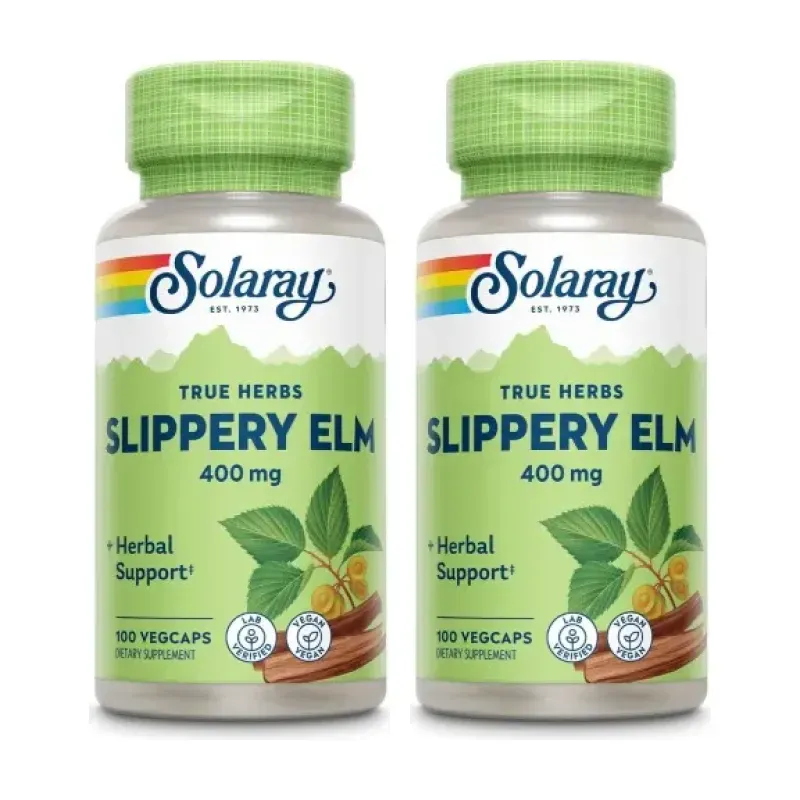 Solaray Slippery Elm Bark (Olmo) Duplo, 2 x 100vcaps | Farmacia Barata Solaray Slippery Elm Bark (Olmo) Duplo, 2 x 100vcaps | Farmacia Barata