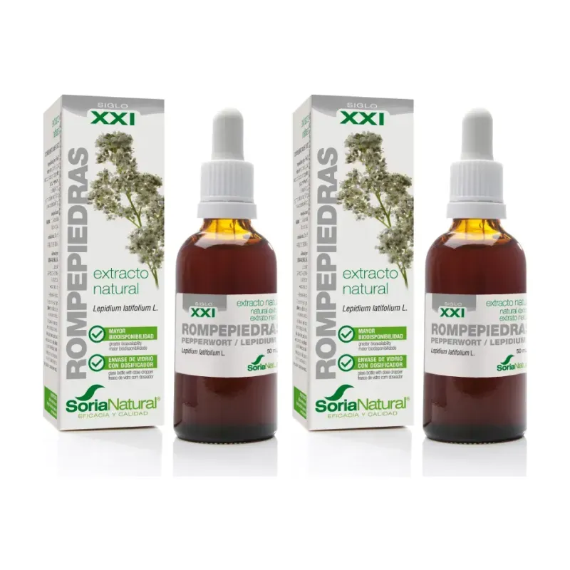 Soria Natural Siglo XXI Extracto natural rompepiedras Duplo, 2 x 50 ml | Farmacia Barata Soria Natural Siglo XXI Extracto natural rompepiedras Duplo, 2 x 50 ml | Farmacia Barata