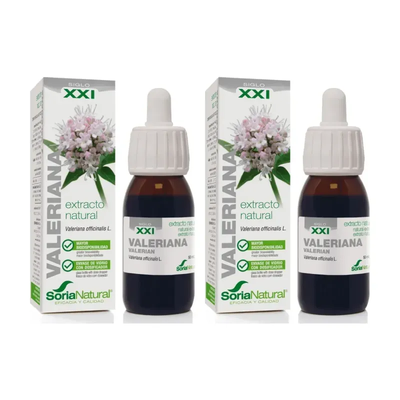 Soria Natural Extracto de Valeriana XXI Duplo, 2 x 50 ml | Farmacia Barata