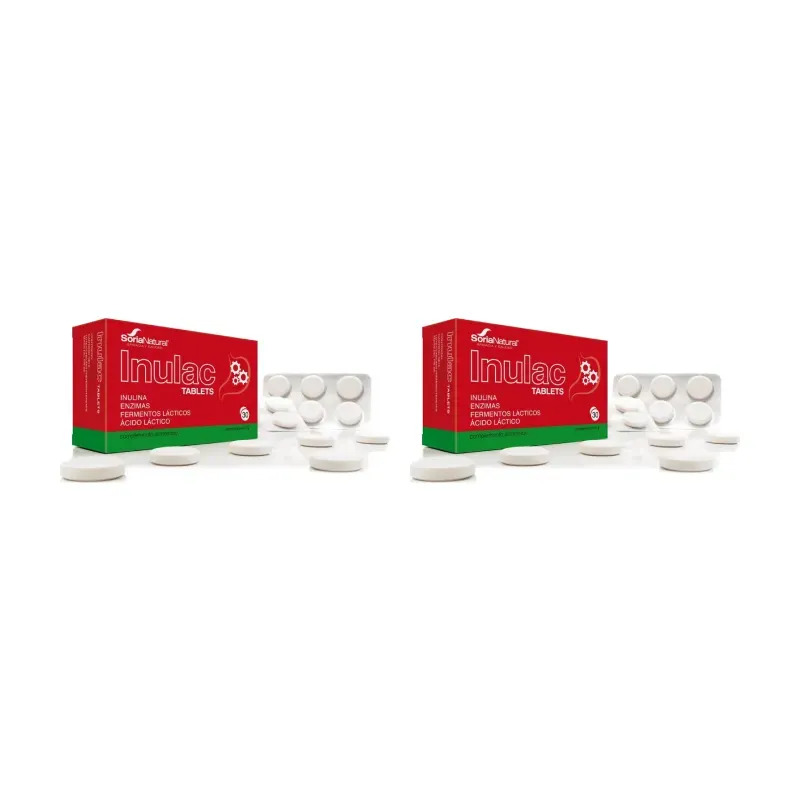 Soria Natural Inulac Duplo, 2 x 30 comprimidos | Farmacia Barata Soria Natural Inulac Duplo, 2 x 30 comprimidos | Farmacia Barata