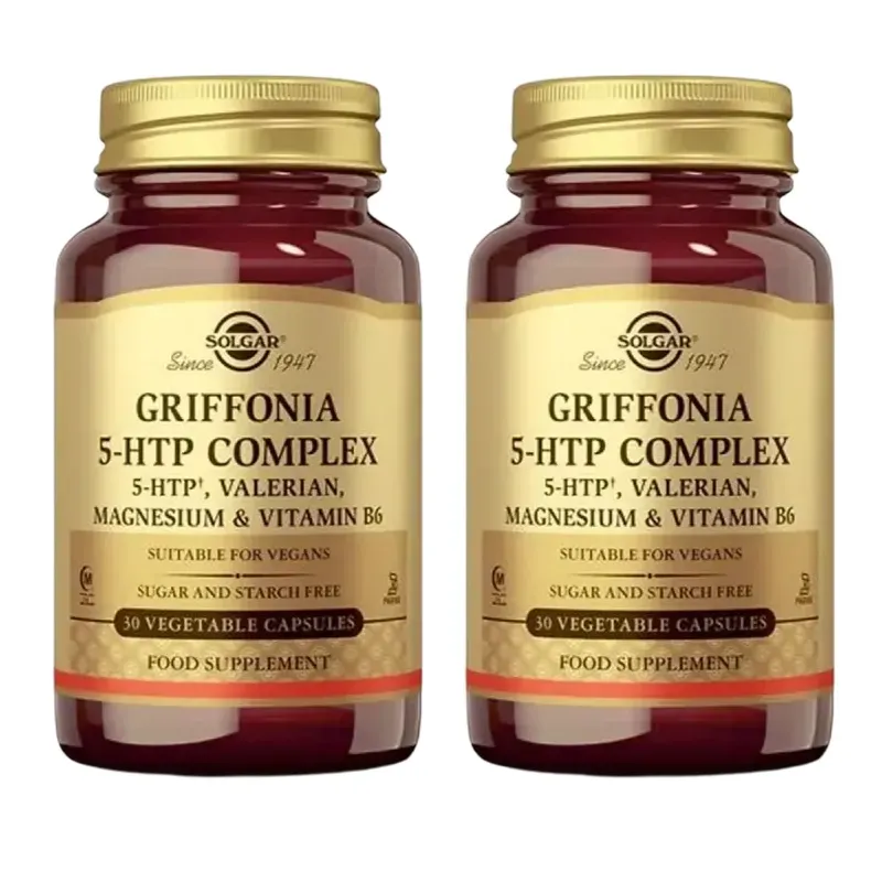 Solgar Griffonia 5 HTP Complex Duplo, 2 x 30 Cápsulas | Farmacia Barata Solgar Griffonia 5 HTP Complex Duplo, 2 x 30 Cápsulas | Farmacia Barata