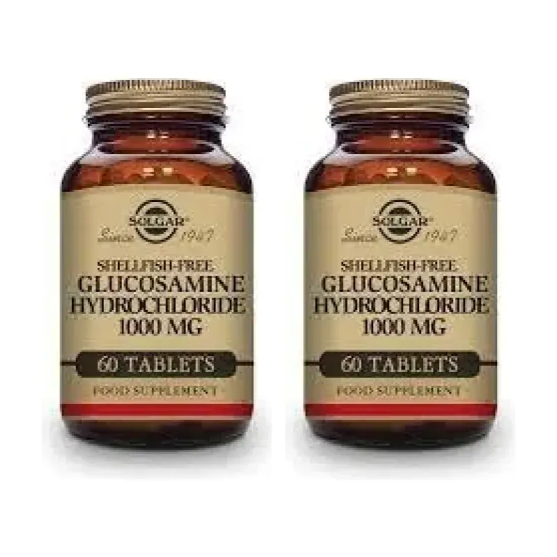 Solgar Glucosamina Clorhidrato 1000 mg Duplo, 2 x 60 Comp. Libre crustáceo. | Farmacia Barata Solgar Glucosamina Clorhidrato 1000 mg Duplo, 2 x 60 Comp. Libre crustáceo. | Farmacia Barata