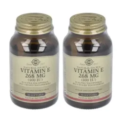 Solgar Vit E 200 UI 134 mg Duplo, 2 x 250 Perlas.