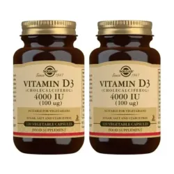 Solgar Vit D3 4000 UI Duplo, 2 x 120 VegCaps.