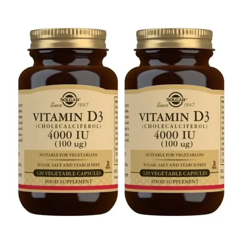 Solgar Vit D3 4000 UI Duplo, 2 x 120 VegCaps. | Farmacia Barata Solgar Vit D3 4000 UI Duplo, 2 x 120 VegCaps. | Farmacia Barata