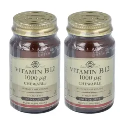 Solgar Vit B12 1000 mcg Cianocobalamina Duplo, 2 x 100 Comp. Masticables.