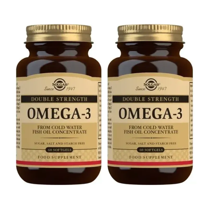 Solgar Omega-3 Alta Concentración Duplo, 2 x 60 Caps. | Farmacia Barata Solgar Omega-3 Alta Concentración Duplo, 2 x 60 Caps. | Farmacia Barata