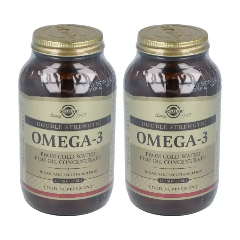 Solgar Omega-3 Alta Concentración Duplo, 2 x 120 Caps. Blandas | Farmacia Barata Solgar Omega-3 Alta Concentración Duplo, 2 x 120 Caps. Blandas | Farmacia Barata