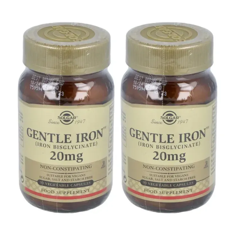Solgar Hierro Gentle 20 mg Duplo, 2 x 90 Caps. Veg. | Farmacia Barata Solgar Hierro Gentle 20 mg Duplo, 2 x 90 Caps. Veg. | Farmacia Barata