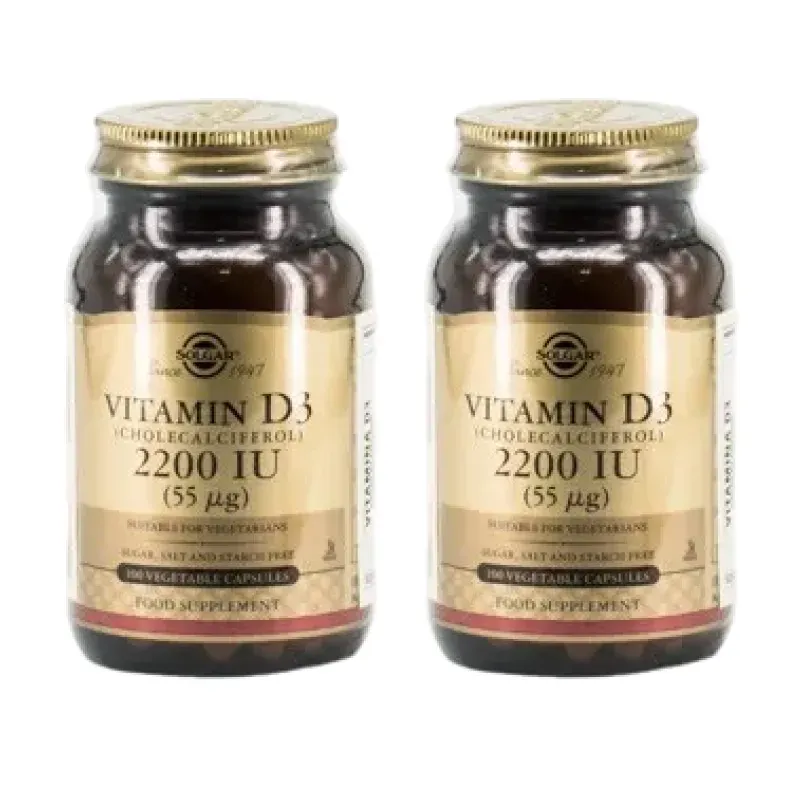 Solgar Vitamina D3 2200 Duplo, 2 x 100 Caps. Veg. | Farmacia Barata Solgar Vitamina D3 2200 Duplo, 2 x 100 Caps. Veg. | Farmacia Barata