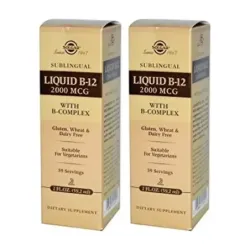 Solgar Vit B-12 Líquida B-Complex Duplo, 2 x 59 ml.