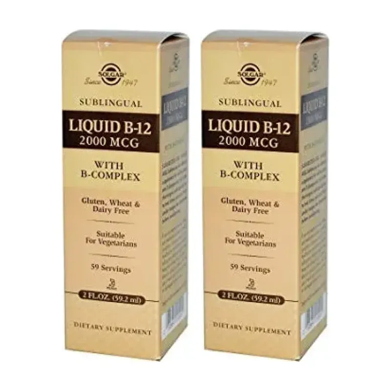 Solgar Vit B-12 Líquida B-Complex Duplo, 2 x 59 ml. | Farmacia Barata