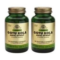 Solgar SFP Gotu Kola Duplo, 2 x 100 Caps. Vegetales.