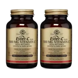 Solgar Ester-C plus vitamina C 500 mg Duplo, 2 x 100 cápsulas
