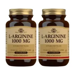 Solgar L-Arginina 1000 mg Duplo, 2 x 90 Comprimidos
