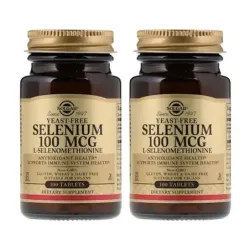 Solgar Selenio 100 mcg Duplo, 2 x 100 Comprimidos.