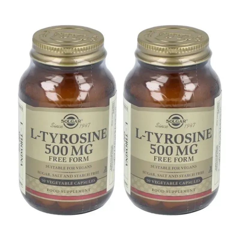 Solgar L- Tirosina 500 mg Duplo, 2 x 50 Cápsulas Vegetales. | Farmacia Barata Solgar L- Tirosina 500 mg Duplo, 2 x 50 Cápsulas Vegetales. | Farmacia Barata