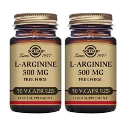 Solgar L-Arginina 500 mg Duplo, 2 x 50 Caps. Veg.