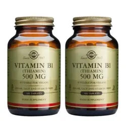 Solgar Vit B1 (Tiamina) 500 mg Duplo, 2 x 100 Comprimidos.