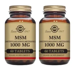 Solgar MSM 1000 mg Duplo, 2 x 60 Comprimidos.