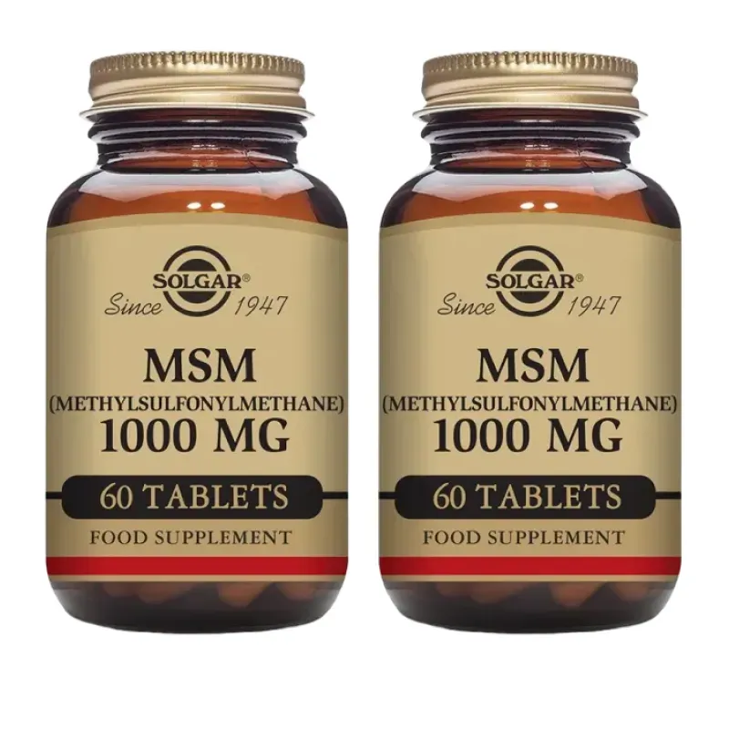 Solgar MSM 1000 mg Duplo, 2 x 60 Comprimidos. | Farmacia Barata Solgar MSM 1000 mg Duplo, 2 x 60 Comprimidos. | Farmacia Barata