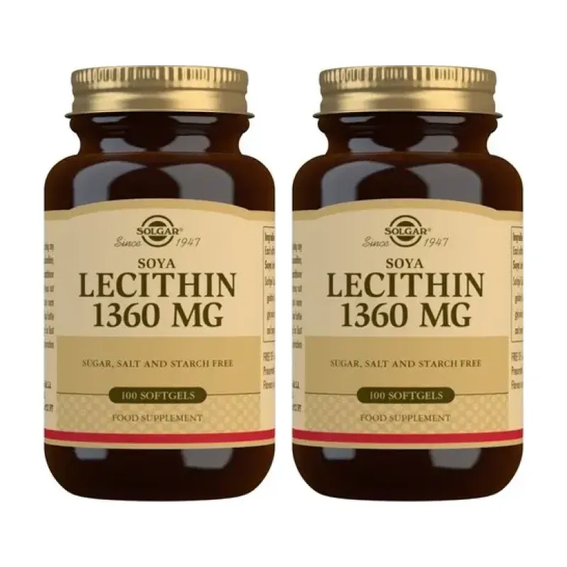 Solgar Lecitina 1360 mg Duplo, 2 x 100 Perlas. | Farmacia Barata Solgar Lecitina 1360 mg Duplo, 2 x 100 Perlas. | Farmacia Barata