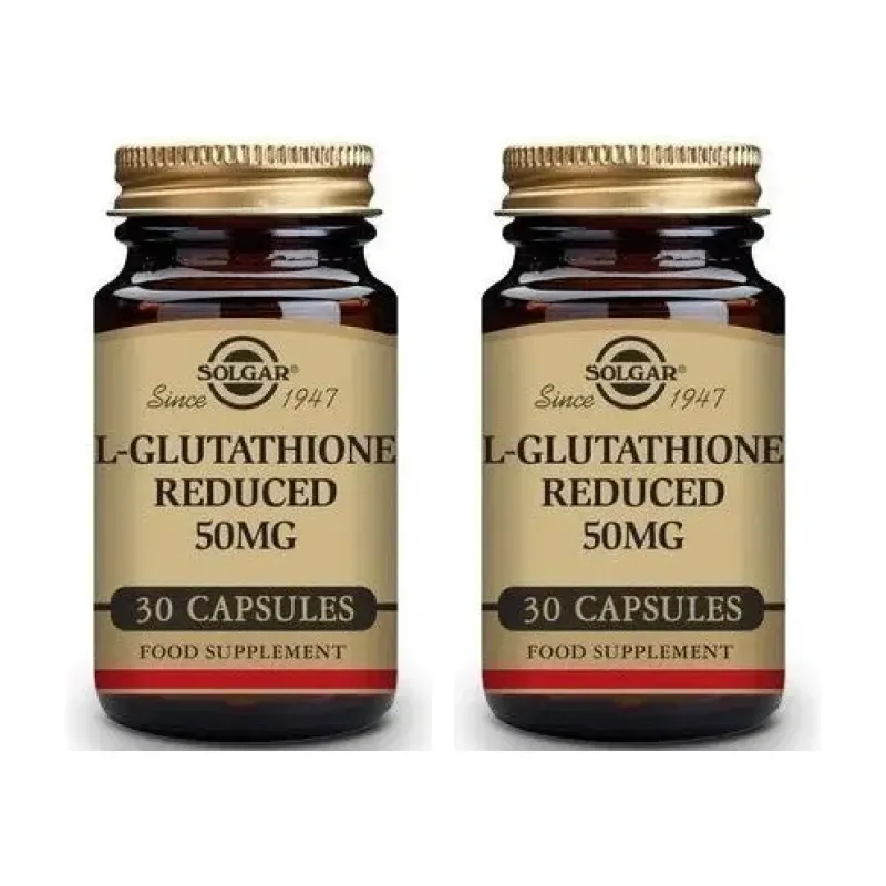Solgar L- Glutation 50 mg Duplo, 2 x 30 Cápsulas Vegetales. | Farmacia Barata Solgar L- Glutation 50 mg Duplo, 2 x 30 Cápsulas Vegetales. | Farmacia Barata