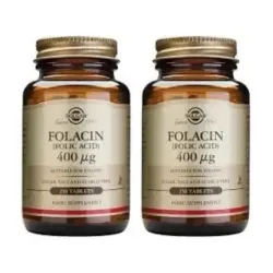 Solgar Folacin (acido folico) Duplo, 2 x 250 comprimidos.