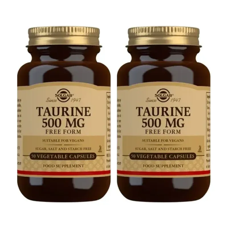 Solgar Taurina 500 mg Duplo, 2 x 50 Cápsulas Vegetales. | Farmacia Barata Solgar Taurina 500 mg Duplo, 2 x 50 Cápsulas Vegetales. | Farmacia Barata