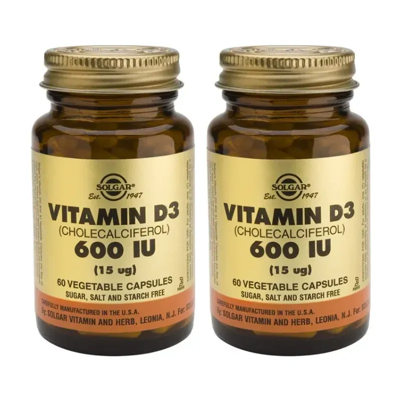 Solgar Vitamina D3 600 UI Duplo, 2 x 60 Cápsulas. | Farmacia Barata Solgar Vitamina D3 600 UI Duplo, 2 x 60 Cápsulas. | Farmacia Barata