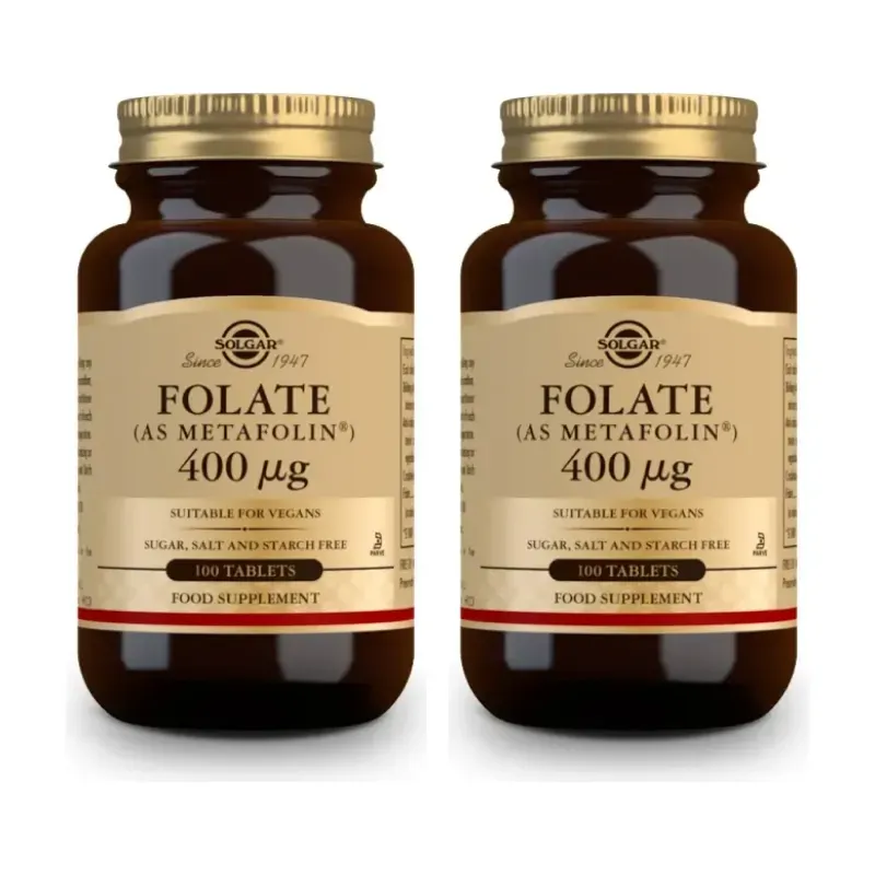 Solgar Folato (como Metafolin) 400 mcg Duplo, 2 x 100 Comprimidos. | Farmacia Barata Solgar Folato (como Metafolin) 400 mcg Duplo, 2 x 100 Comprimidos. | Farmacia Barata