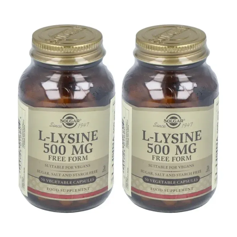 Solgar L-Lisina 500 mg Duplo, 2 x 50 Caps. Veg. | Farmacia Barata