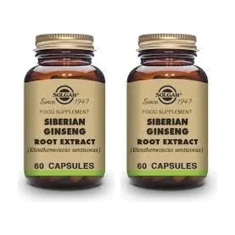 Solgar SFP Ginseng Siberiano Duplo, 2 x 60 Caps. Vegetales. | Farmacia Barata Solgar SFP Ginseng Siberiano Duplo, 2 x 60 Caps. Vegetales. | Farmacia Barata