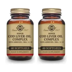 Solgar Súper Cod Liver Oil Complex Duplo, 2 x 60 perlas.