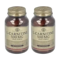 Solgar L- Carnitina 500 mg Duplo, 2 x 30 Comprimidos.