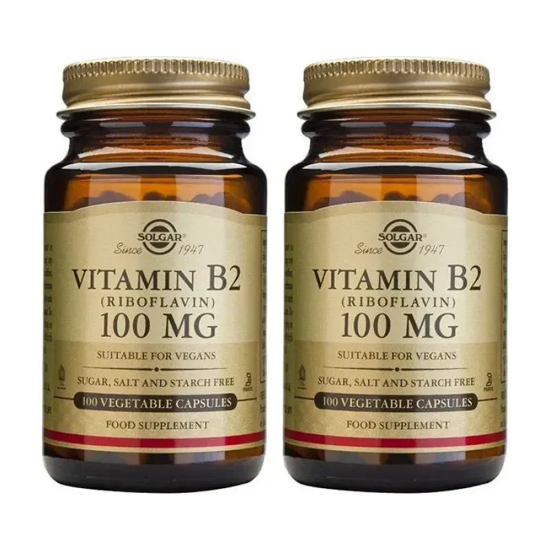 Solgar Vit B2 (Riboflavina) 100 mg Duplo, 2 x 100 Cápsulas Vegetales. | Farmacia Barata Solgar Vit B2 (Riboflavina) 100 mg Duplo, 2 x 100 Cápsulas Vegetales. | Farmacia Barata