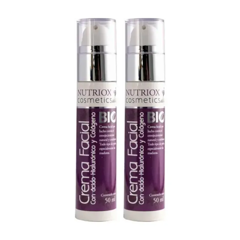 Ynsadiet Crema Facial Ácido Hialurónico Colágeno Duplo, 2 x 50ml | Farmacia Barata