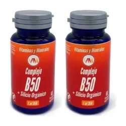 Ynsadiet Complejo B50 + Silicio Orgánico Duplo, 2 x 60 Cápsulas