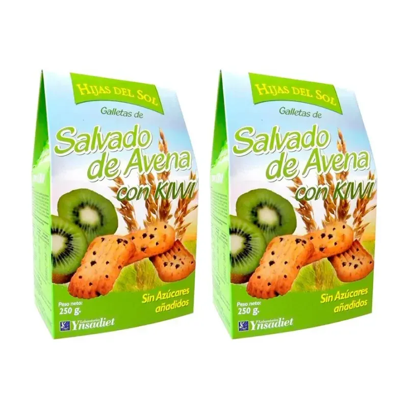 Ynsadiet Galletas Salv. Avena Kiwi Duplo, 2 x 250g | Farmacia Barata Ynsadiet Galletas Salv. Avena Kiwi Duplo, 2 x 250g | Farmacia Barata