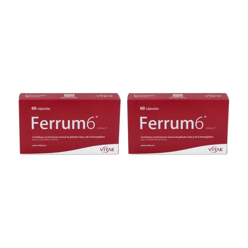 Vitae Ferrum6 Duplo, 2 x 60 cápsulas | Farmacia Barata