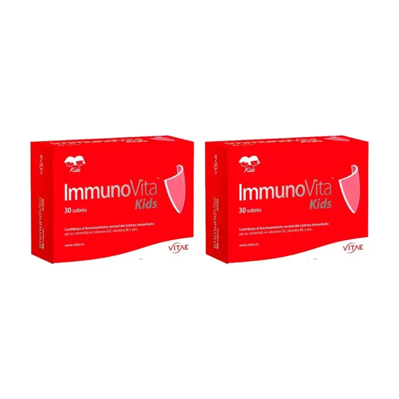 Vitae Immunovita Kids Duplo, 2 x 30 sobres | Farmacia Barata Vitae Immunovita Kids Duplo, 2 x 30 sobres | Farmacia Barata