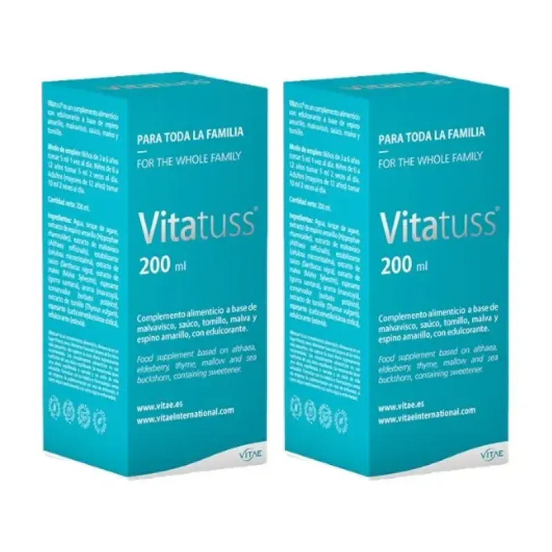 Vitae Vitatuss Duplo, 2 x 200 ml | Farmacia Barata Vitae Vitatuss Duplo, 2 x 200 ml | Farmacia Barata