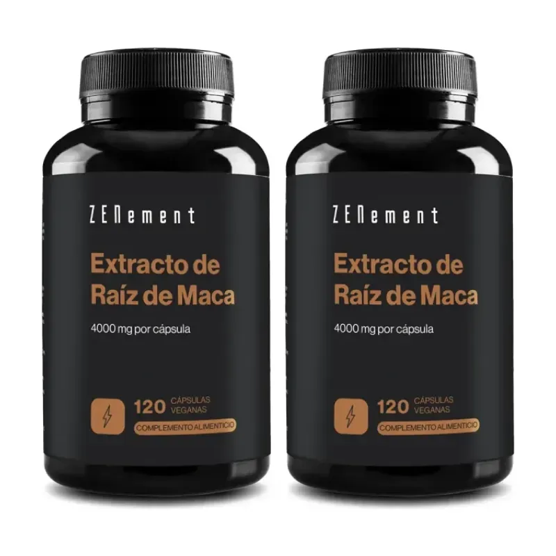 Zenement Extracto de Raíz de Maca Duplo, 2 x 120 cápsulas veganas | Farmacia Barata Zenement Extracto de Raíz de Maca Duplo, 2 x 120 cápsulas veganas | Farmacia Barata