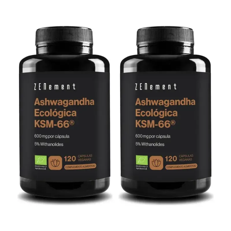 Zenement Ashwagandha Ecológica KSM-66 Duplo, 2 x 120 cápsulas veganas | Farmacia Barata Zenement Ashwagandha Ecológica KSM-66 Duplo, 2 x 120 cápsulas veganas | Farmacia Barata