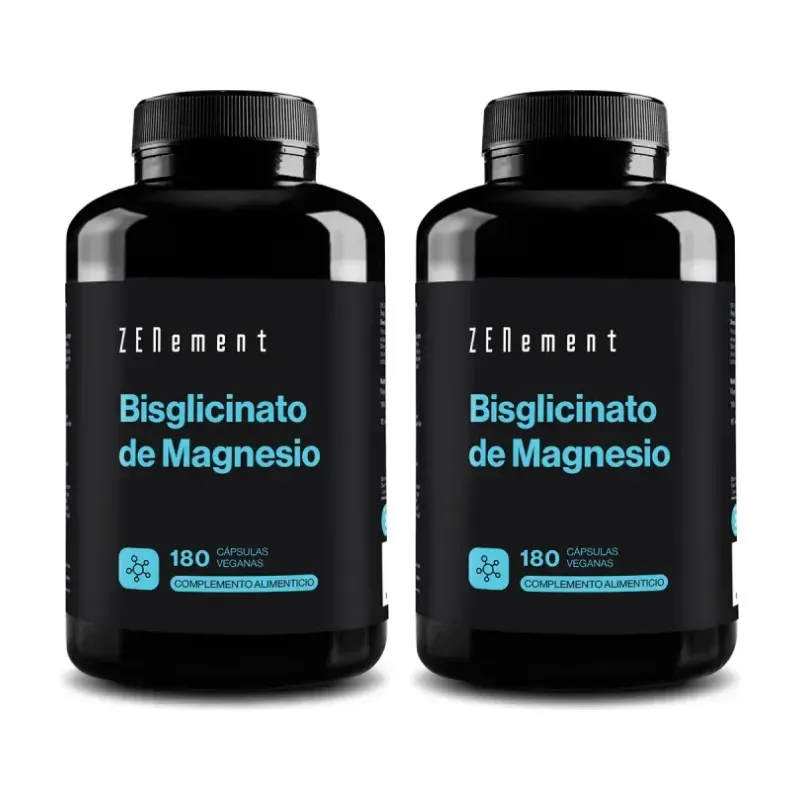 Zenement Bisglicinato de Magnesio Duplo, 2 x 180 cápsulas veganas | Farmacia Barata