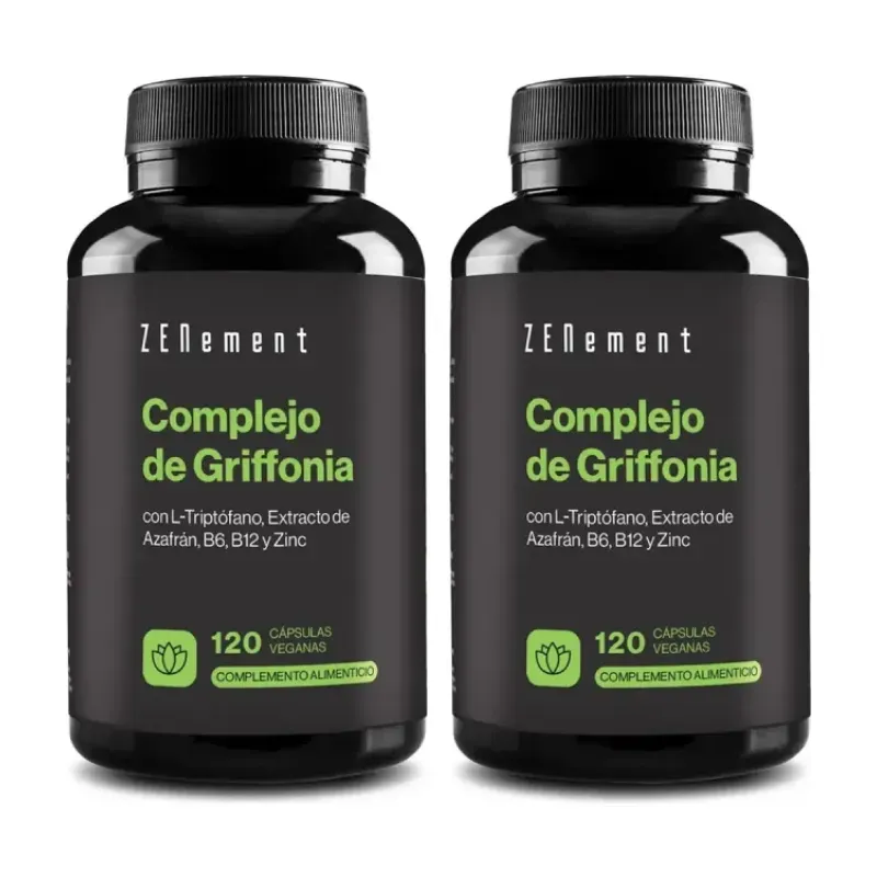 Zenement Complejo de Griffonia Duplo, 2 x 120 cápsulas veganas | Farmacia Barata Zenement Complejo de Griffonia Duplo, 2 x 120 cápsulas veganas | Farmacia Barata