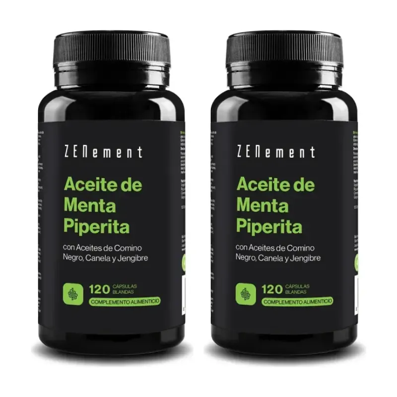 Zenement Aceite de Menta Piperita Duplo, 2 x 120 cápsulas blandas | Farmacia Barata Zenement Aceite de Menta Piperita Duplo, 2 x 120 cápsulas blandas | Farmacia Barata