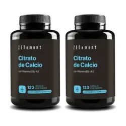 Zenement Citrato de Calcio con Vitamina D3 y K2 Duplo, 2 x 120 cápsulas vegetarianas