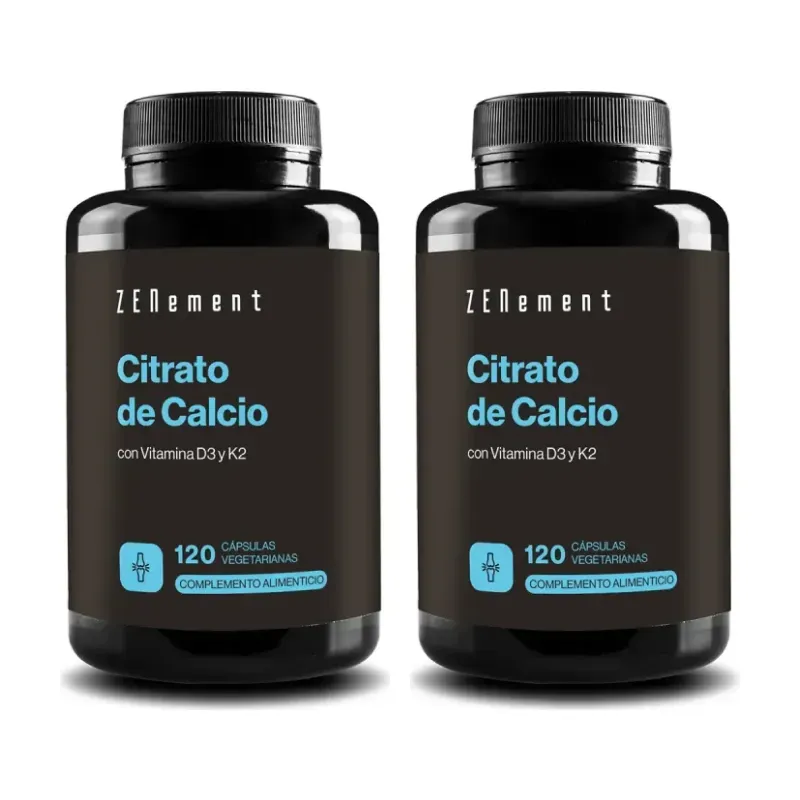 Zenement Citrato de Calcio con Vitamina D3 y K2 Duplo, 2 x 120 cápsulas vegetarianas | Farmacia Barata Zenement Citrato de Calcio con Vitamina D3 y K2 Duplo, 2 x 120 cápsulas vegetarianas | Farmacia Barata