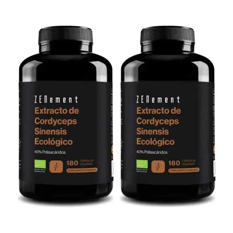 Zenement Cordyceps sinensis Ecológico Duplo, 2 x 180 cápsulas veganas | Farmacia Barata